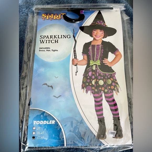 Spirit Other - Four piece witch Halloween costume girls size 5/6T